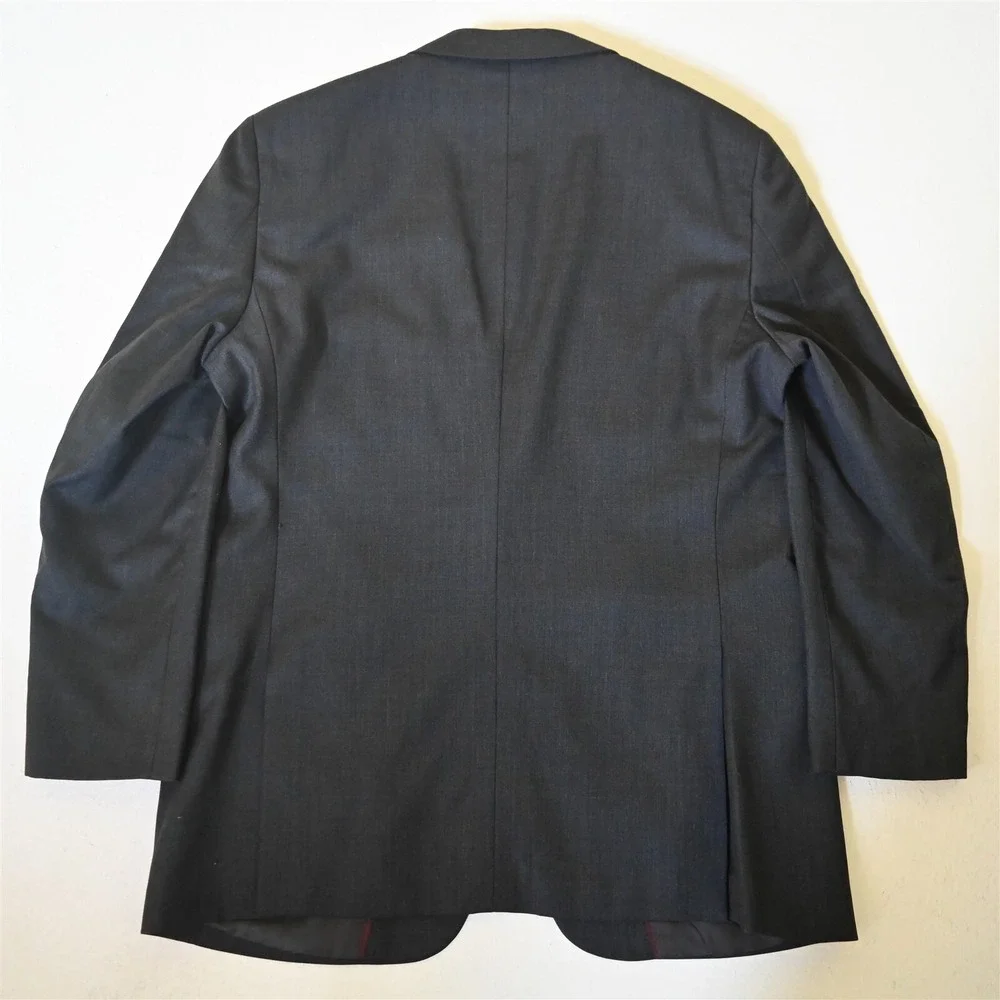 Kenneth Morton 42R Charcoal Gray 100% Wool Mens Blazer‎ Suit Jacket Sport Coat